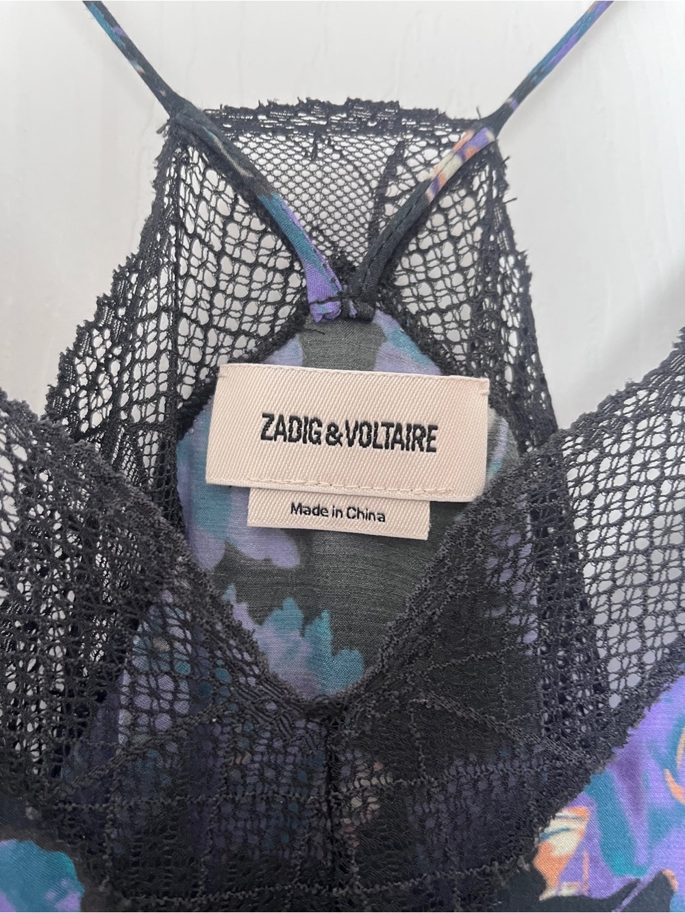 Zadig & Voltaire Risty Roses Lace-Trim High-Low Slip Dress - Picture 2 of 13